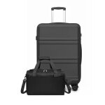 Kono set de 2 valises de voyage abs rigide bagage cabine 75x48x30cm � 4 roulettes avec serrure tsa + ...