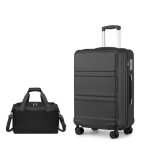 Kono set de 2 valises de voyage rigide moyenne 65x44x25. 5cm  4 roulettes avec serrure tsa + sac de ...