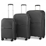 British traveller set de 3 valises (55 / 67 / 76cm) valise de voyage trolley rigide en lgere  4 roulettes ...