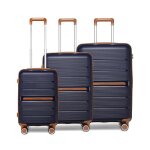 British traveller set de 3 valises de voyage (55 / 66 / 76cm) rigide en polypropyl�ne l�gere � 4 roulettes ...