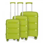 Kono set de 3 valise cabine (55 / 65 / 76cm) valise de voyage rigide bagages cabine polypropylène à 4 ... Kono set de 3 valise cabine (55 / 65 / 76cm) valise de voyage rigide bagages cabine polypropylène à 4 ...