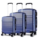 Kono set de 3 valises  la mode en abs valise 55 + 65 + 74cm avec mallette de transport rigide avec 4 ...