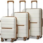 Set de 3 valises (55 / 66 / 76cm) ultra lger valises de voyage en polypropylne lgere  4 roulettes ...