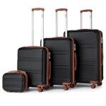 Kono set de 4 valises rigide bagage (24 / 51. 5 / 65 / 75cm) valise de voyage avec 4 roulettes et serrure ...
