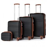 Kono set de 4 valises de voyage rigide bagage cabine (28 + 55 + 65 + 74cm) avec 4 roulettes et serrure ...