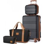 Kono set de 4 valises de voyage rigide bagage cabine 55cm avec portable vanity case + pliable sac de ...