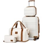 Kono set de 4 valises de voyage rigide bagage cabine 51cm avec serrure tsa & portable vanity case + sac ...