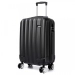 Kono valise moyenne 65x42x26cm rigide e l�g�re abs valise de voyage � 4 roulettes valises 61l noir