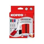 Marqueurs pour tableau blanc - kores - kit de 4 marqueurs + effaceur - pointe ogive - opaque - mixte Marqueurs pour tableau blanc - kores - kit de 4 marqueurs + effaceur - pointe ogive - opaque - mixte