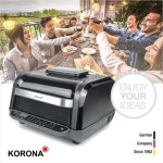 Korona 46160 air fryer & grill 8 - en - 1 ? friteuse � air four pizza d�shydrateur r�tisserie bbq (noir) ...