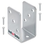 Kotarbau® base de poteau u à visser 50 mm argent galvanisé à chaud la solution excellente pour relier ... Kotarbau® base de poteau u à visser 50 mm argent galvanisé à chaud la solution excellente pour relier ...