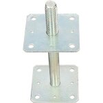 Kotarbau support de poteau rglable 110 mm x 110 mm x 250 mm filetage m24 mm pied de poteau bois en ...