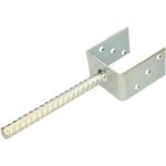 Kotarbau� support de poteau en u 141 mm pied de poteau ancrage � b�ton galvanis� � chaud longueur 190 ...