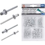 Assortiment de rivets pop - kraftmann -  24 - 48 mm - 100 pices