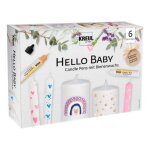Set de 6 stylos bougies - kreul - hello baby - peinture � base deau - multicolore - temps de s�chage ...