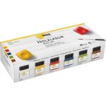 Lasure pour bois - kreul - set cr�atif 6 x 20 ml - couleur noir - utilisation ext�rieur - support bois ...