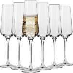 Krosno flûte cristal de champagne en verre - lot de 6 flûtes - 200 ml - collection avant - garde - lavable ... Krosno flûte cristal de champagne en verre - lot de 6 flûtes - 200 ml - collection avant - garde - lavable ...