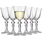 Krosno petite verre  vin blanc en cristal - lot de 6 verres - 150 ml - collection krista - lavable au ...