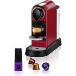Machine  caf - krups - nespresso citiz rouge - 19 bars - rservoir amovible - compatible capsules