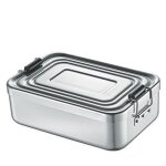 Boîte - repas - kûchenprofi - kp10014723 - aluminium - 7 x 15 x 23 cm - gris Boîte - repas - kûchenprofi - kp10014723 - aluminium - 7 x 15 x 23 cm - gris