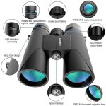 Kylietech 12 x 42 jumelles pour adultes avec bak4 prism fmc lentille grande oculaire compact antibue ...
