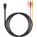 Kzkr cble hdmi vers rca av cble adaptateur pour hdtv / dvd et la plupart des projecteurs lcd 1. 5m