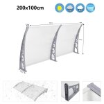 L200 x p100 cm auvent de porte dentrée willonin® marquise de porte terrasse toit abri protection contre ... L200 x p100 cm auvent de porte dentrée willonin® marquise de porte terrasse toit abri protection contre ...