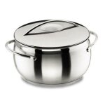 Lacor faitout 16 cm avec couvercle - inox 18 / 10 fond triple 18 l compatible induction