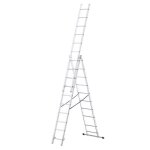 Lad echelle transformable en aluminium 3 plans 10 marches