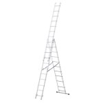 Lad echelle transformable en aluminium 3 plans 11 marches