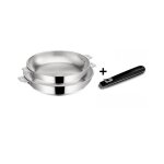 Lagostina lot de 2 poêles inox 24 et 28 cm + poignée - 012138600003 Lagostina lot de 2 poêles inox 24 et 28 cm + poignée - 012138600003