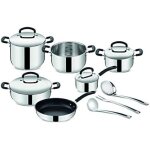 Lagostina pratica batterie de cuisine en acier inoxydable 18 / 10 pour induction gaz et four 13 pices ...