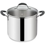 Lagostina tempra marmite inox 18 / 10 24 cm avec couvercle verre - tous feux (induction)