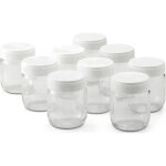 Lagrange lot de 9 pots yaourtière - 430301 - 185 g - transparent et blanc Lagrange lot de 9 pots yaourtière - 430301 - 185 g - transparent et blanc