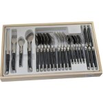 Laguiole m�nag�re 24 pi�ces manche gris marbre