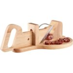 Laguiole - trancheuse � saucisson et charcuterie avec plateau - bois dh�v�a - marron