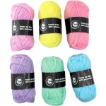 Laine assortiment de couleurs classiques pastel 6 pelotes