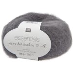 Laine - rico design - essentials super kid mohair silk - 25 g - gris - douceur exceptionnelle
