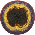 Laine � tricoter rico design - cr�ative wool d�grad� super 6 multicolore 200g