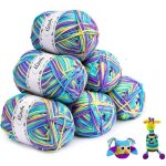 Laine  tricoter - zgeer - cheveaux acryliques - 6 couleurs tendance - douce et durable