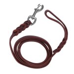Laisse pour chien - surenhap - cuir de vachette - longueur 21 m - marron foncé - pour dressage Laisse pour chien - surenhap - cuir de vachette - longueur 21 m - marron foncé - pour dressage