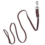 Laisse de dressage pour chien - surenhap - 25 m - cuir marron - fermoir mousqueton - design tressé Laisse de dressage pour chien - surenhap - 25 m - cuir marron - fermoir mousqueton - design tressé