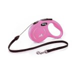 Laisse enrouleur - flexi - new classic s - 5 m - rose - pour chiens jusqu� 12 kg