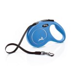 Laisse sangle trixie flexi new classic - taille m - 5 m - bleu