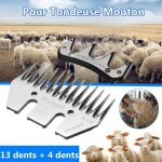 Lame 13 dents + 4 dents rechange pour tondeuse cisaille électrique moutons chèvre Lame 13 dents + 4 dents rechange pour tondeuse cisaille électrique moutons chèvre