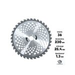 Lame disque carbure tungstne 36 dents dbroussailleuse.  230 mm. alsage 254 mm. multi - arations