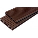 Lame terrasse bois composite alvolaire dual - l: 120 cm - l: 14 cm - e: 25 mm - chocolat