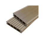 Lame terrasse bois composite alvolaire dual - l: 120 cm - l: 14 cm - e: 25 mm - beige clair