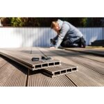 Lame terrasse bois composite alvolaire prima - l: 220 cm - l: 12 cm - e: 19 mm - chocolat