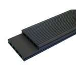 Lame terrasse bois composite alvolaire prima - l: 220 cm - l: 12 cm - e: 19 mm - gris anthracite